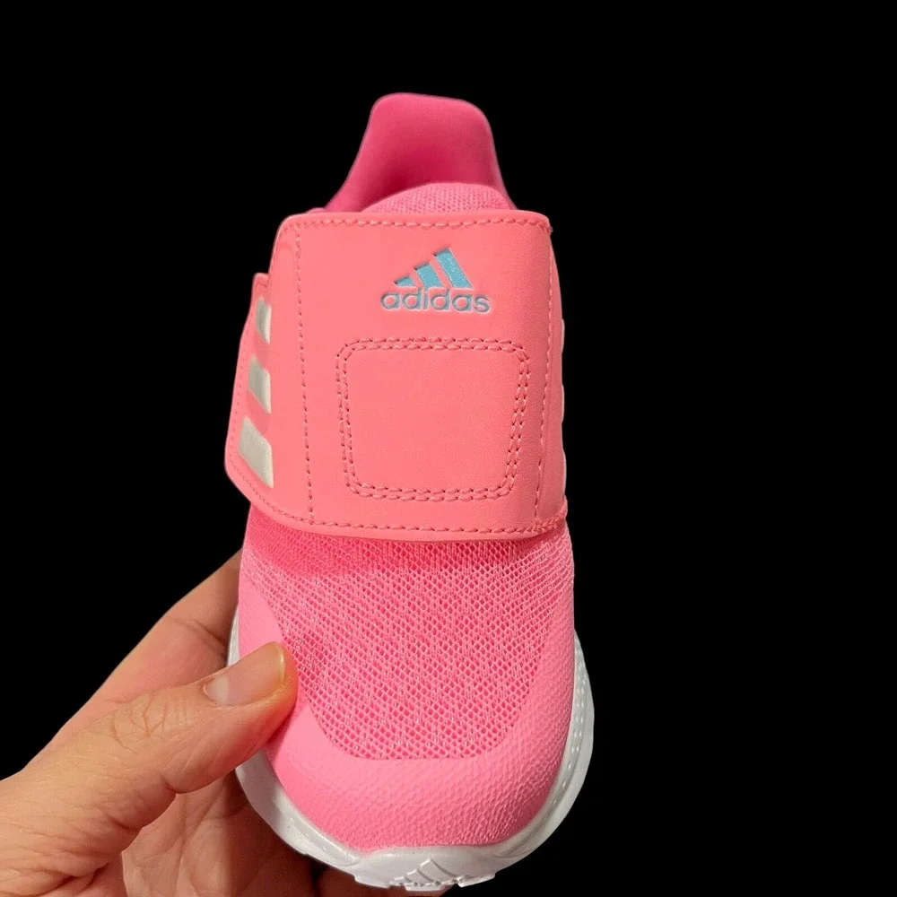 Adidas Toddler Girls Athletic Slip-On Sneakers Size 8 Pink‎ White Lightweight